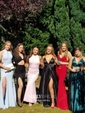 Ball Gown/Princess Floor-length V-neck Satin Split Front Prom Dresses