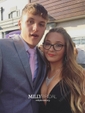 Black Ball Gown V-neck Satin Prom Dresses With Ruched