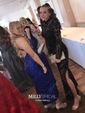 Mermaid Halter Satin Cut Out Beaded Prom Dresses