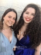 Black Ball Gown V-neck Satin Prom Dresses With Ruched