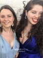 Black Ball Gown V-neck Satin Prom Dresses With Ruched