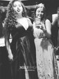 Black Ball Gown V-neck Satin Prom Dresses With Ruched