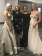 Mermaid Stretch Crepe Off-the-shoulder Prom Dresses With Appliques