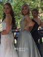 Trumpet/Mermaid Sweep Train Off-the-shoulder Stretch Crepe Beading Prom Dresses