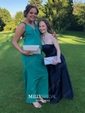 Burgundy Ball Gown Strapless Satin Prom Dresses