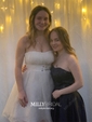 Burgundy Ball Gown Strapless Satin Prom Dresses