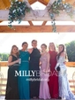 A-line Illusion Chiffon Cut Out Prom Dresses With Appliques