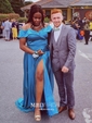 Ball Gown Off-the-shoulder Satin Modest Prom Dresses With Ruched