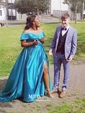 Ball Gown Off-the-shoulder Satin Modest Prom Dresses With Ruched