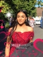 Mermaid Stretch Crepe Off-the-shoulder Prom Dresses With Appliques