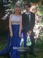 Ball Gown/Princess Floor-length Halter Satin Beading Prom Dresses