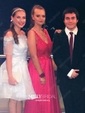 Ball Gown Off-the-shoulder Satin Tulle Prom Dresses With Appliques
