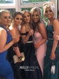 Sheath/Column V-neck Floor-length Jersey Prom Dresses With Appliques