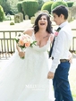 Ball Gown/Princess V-neck Lace Floor-length Wedding Dresses With Appliques Lace