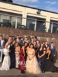 Ball Gown V-neck Floor-length Tulle Prom Dresses With Appliques