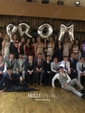Ball Gown V-neck Floor-length Tulle Prom Dresses With Appliques