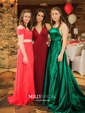 Sheath/Column V-neck Jersey Backless Prom Dresses With Ruched