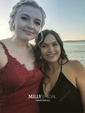 A-line Halter Chiffon Cut Out Prom Dresses With Ruched