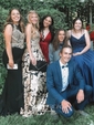 Black A-line V-neck Floor-length Tulle Prom Dresses With Split