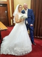 Ball Gown/Princess Illusion Tulle Chapel Train Wedding Dresses With Beading