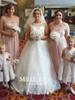 Ball Gown/Princess Illusion Tulle Chapel Train Wedding Dresses With Beading