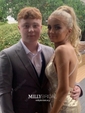 Mermaid V-neck Backless Sparkly Sequin Prom Dresses
