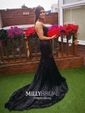 Mermaid V-neck Backless Sparkly Sequin Prom Dresses