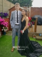 Mermaid V-neck Backless Sparkly Sequin Prom Dresses