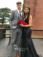 Mermaid V-neck Backless Sparkly Sequin Prom Dresses