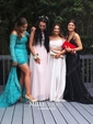 Mermaid V-neck Backless Sparkly Sequin Prom Dresses