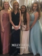 Ball Gown Halter Tulle Prom Dresses With Beading