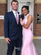 Mermaid High Neck Jersey Prom Dresses With Appliques