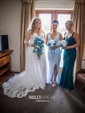 Ball Gown/Princess V-neck Tulle Court Train Wedding Dresses With Beading