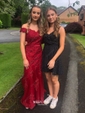 Mermaid Off-the-shoulder Tulle Prom Dresses With Appliques