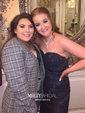Mermaid Strapless Stretch Crepe Prom Dresses With Appliques