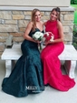 Mermaid High Neck Lace Cut Out Prom Dresses