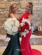 Mermaid High Neck Lace Cut Out Prom Dresses