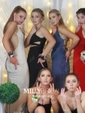 Burgundy Ball Gown V-neck Satin Cut Out Prom Dresses