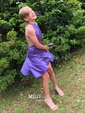 A-line Scoop Neck Satin Short/Mini Prom Dresses