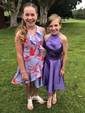 A-line Scoop Neck Satin Homecoming Dresses