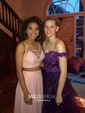 A-line Illusion Chiffon Two Piece Prom Dresses With Split