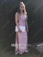 Mermaid Scoop Neck Tulle Prom Dresses With Appliques