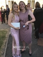 Mermaid Scoop Neck Tulle Prom Dresses With Appliques