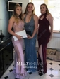 Mermaid Scoop Neck Tulle Prom Dresses With Appliques