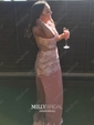 Mermaid Scoop Neck Tulle Prom Dresses With Appliques