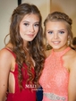 Sheath/Column V-neck Jersey Sweep Train Prom Dresses