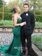 Trumpet/Mermaid Sweetheart Jersey Court Train Appliques Lace Prom Dresses