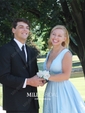 Ball Gown V-neck Floor-length Tulle Prom Dresses With Appliques