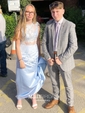 Mermaid Illusion Lace Satin Two Piece Prom Dresses With Appliques