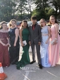 Mermaid Illusion Lace Satin Two Piece Prom Dresses With Appliques